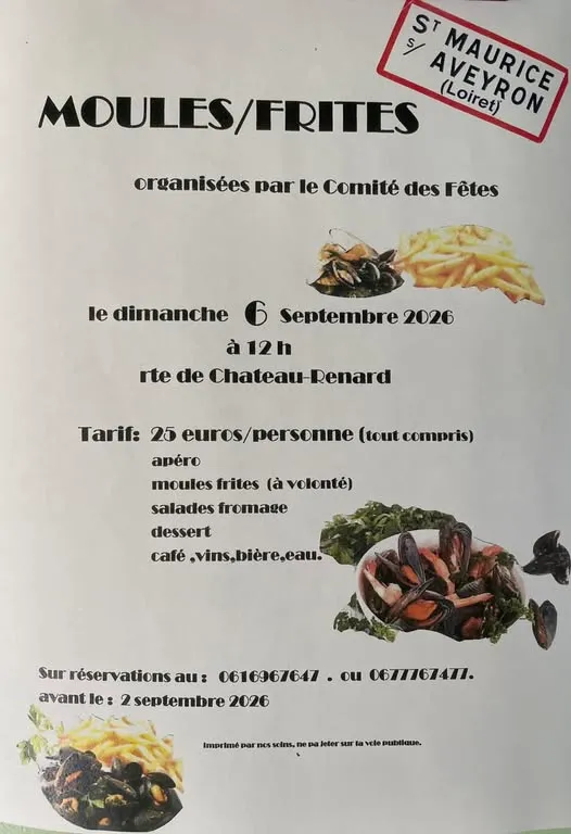Repas Moules frites