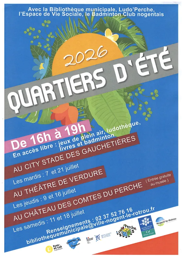 Quartiers d'été 2026