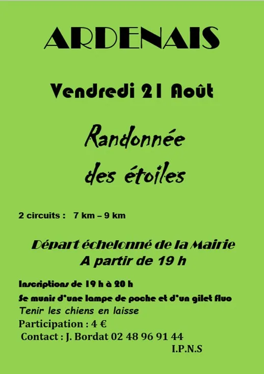 Randonnée des étoiles