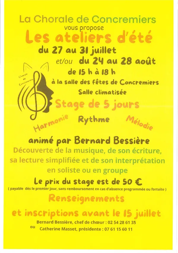 Ateliers d'été de la chorale