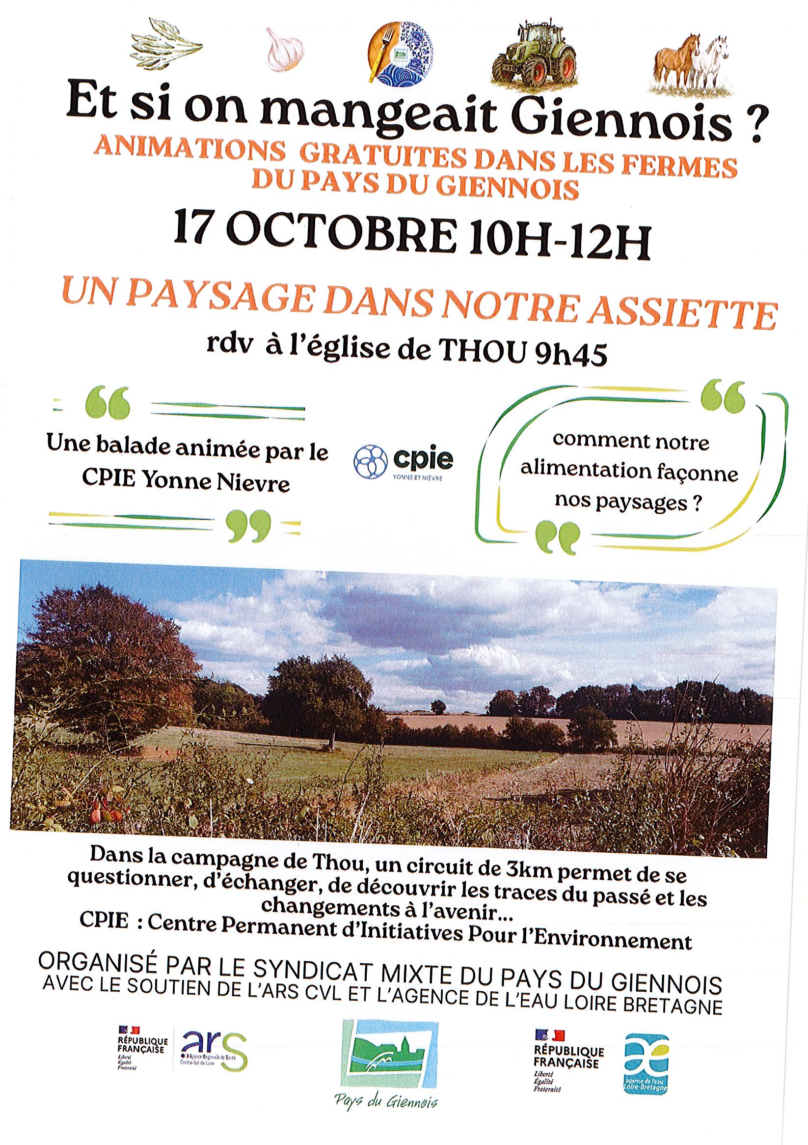 Balade animée "un paysage dans notre assiette"