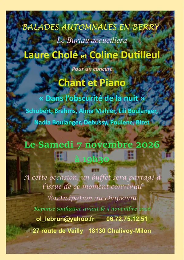 Concert piano : Balades automnales en Berry