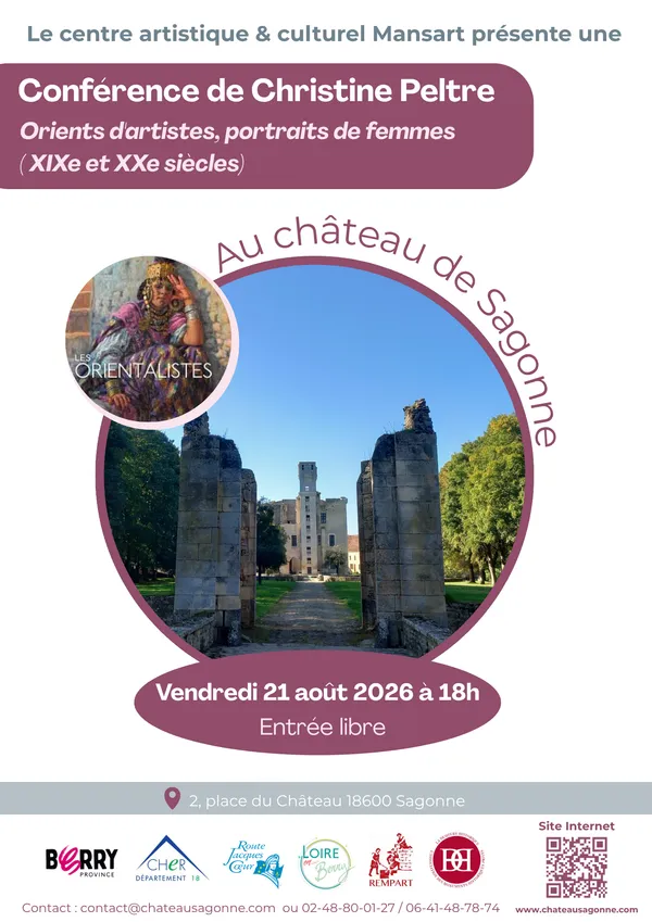 Conférence « Orients d’artistes, portraits de femmes ( XIXe et XXe siècles) »