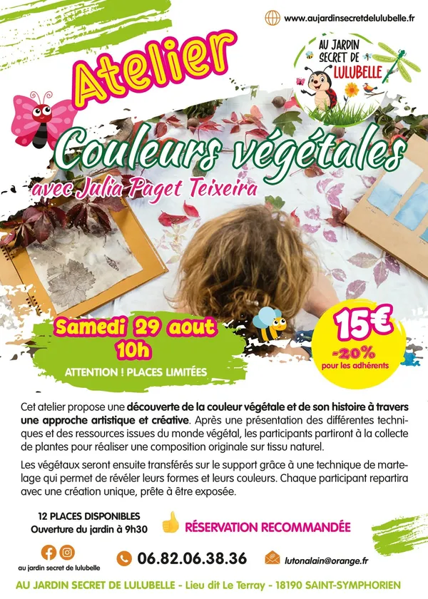 Atelier "couleurs végétales" avec Julia-Paget Teixeira