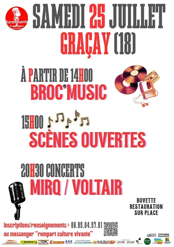 Broc'music, scènes ouvertes, concerts
