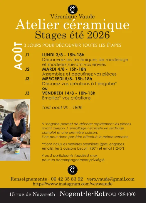 Ateliers céramique - Stage d'Août par Véronique Vaude