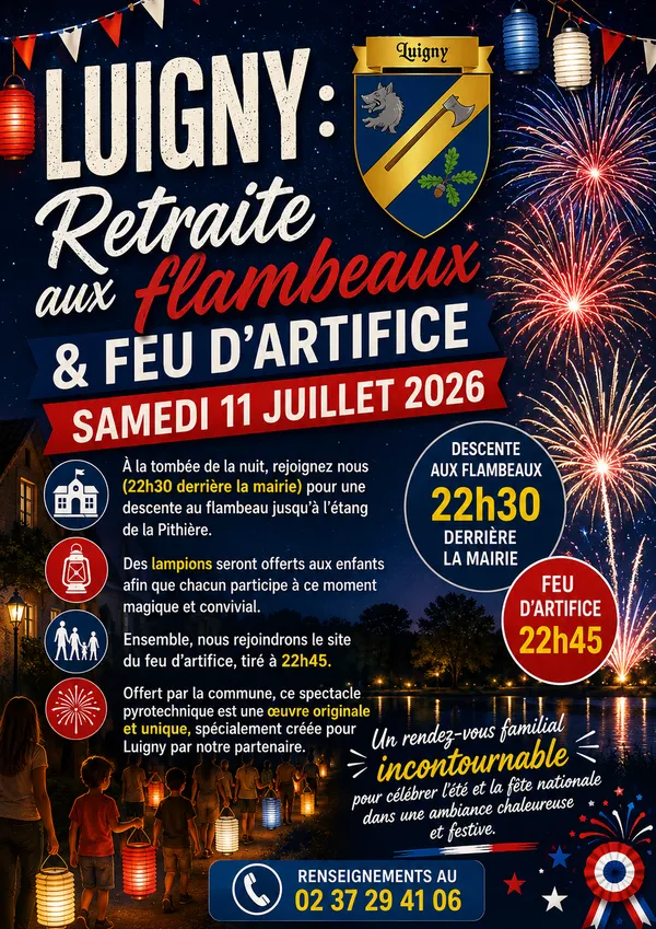 Fête nationale 11 Juillet 2026 - REPORTÉE samedi 12 Septembre