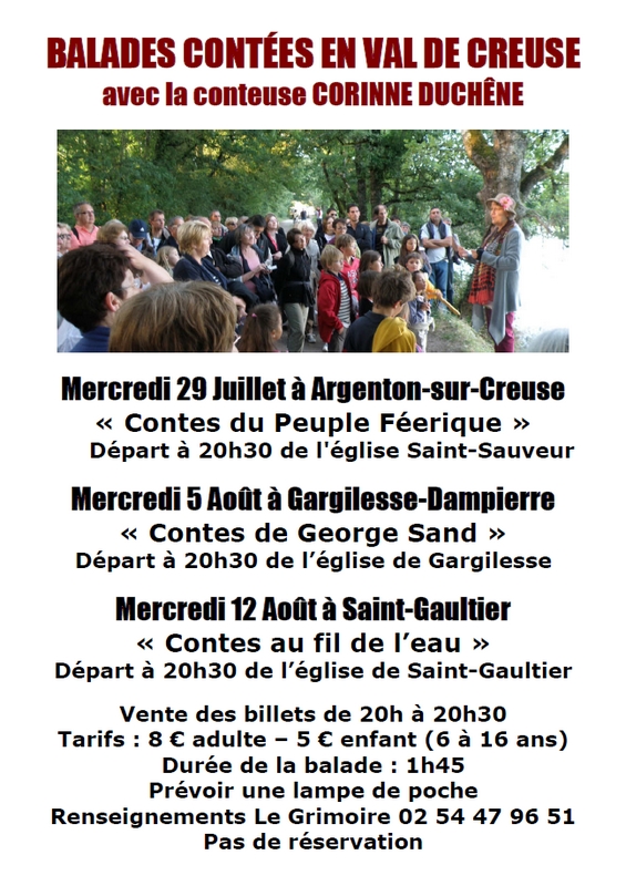Balades contées en Val de Creuse avec la conteuse Corinne Duchêne