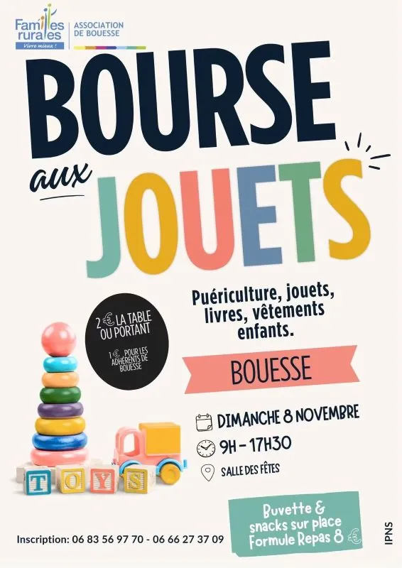 Bourse aux jouets, puériculture et vêtements