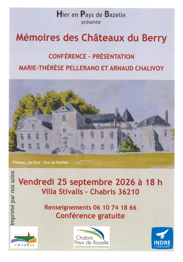Conférence Mémoires des Châteaux du Berry