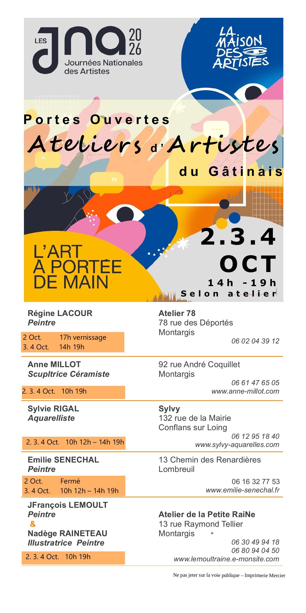 Portes ouvertes Ateliers d’Artistes du Gâtinais : Sylvie RIGAL