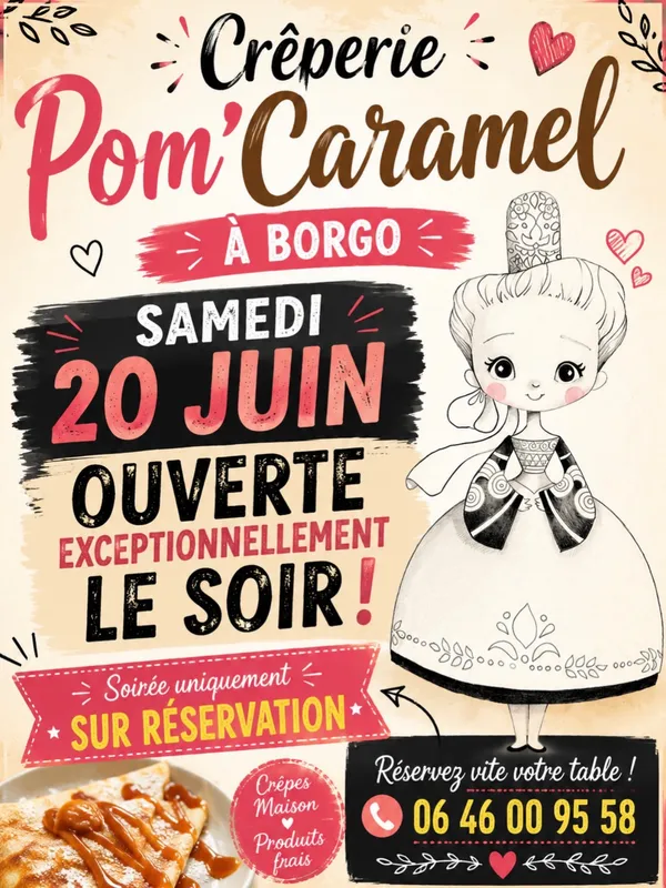 OUVERTURE EXCEPTIONNELLE CRÊPERIE POM'CARAMEL