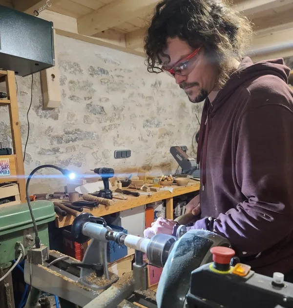 L'atelier d'un tourneur sur bois
