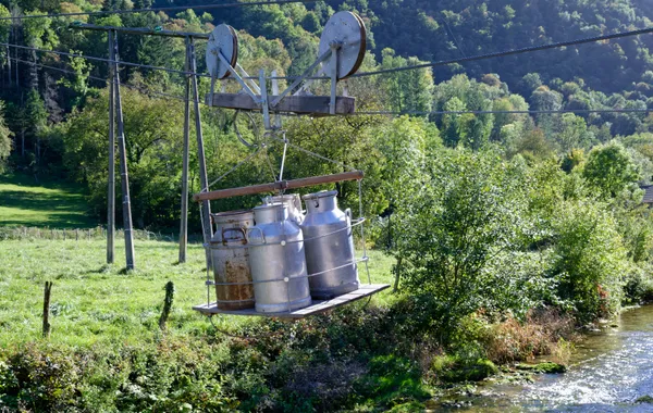 Démonstrations téléphérique à lait