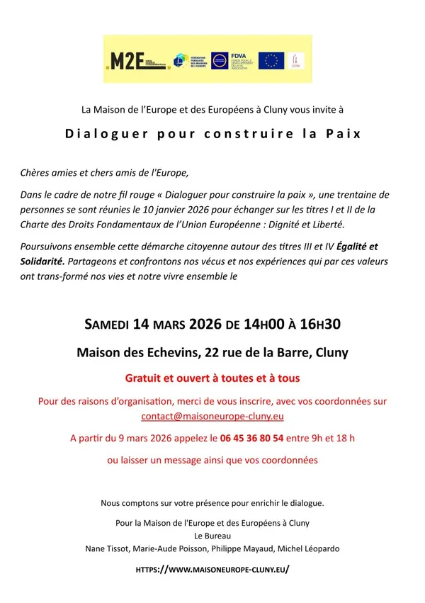 Atelier n. 2 : Charte des droits fondamentaux de l'UE : Egalité, Solidarité