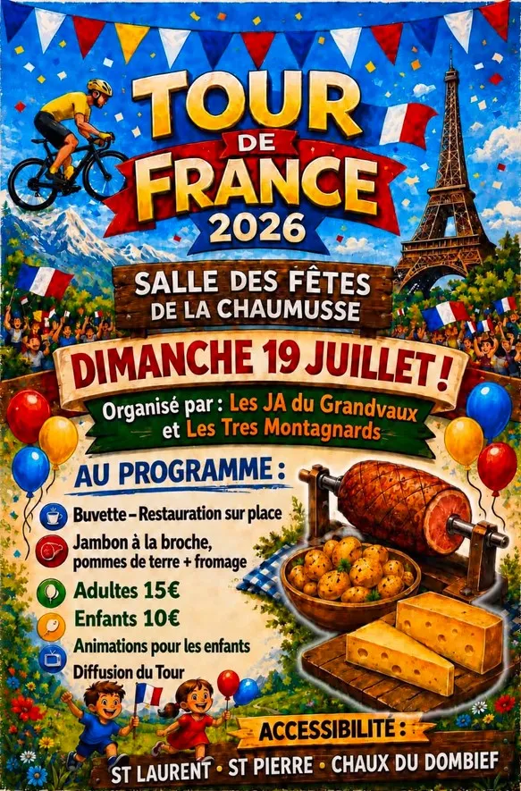 Passage du tour de France à la Chaumusse