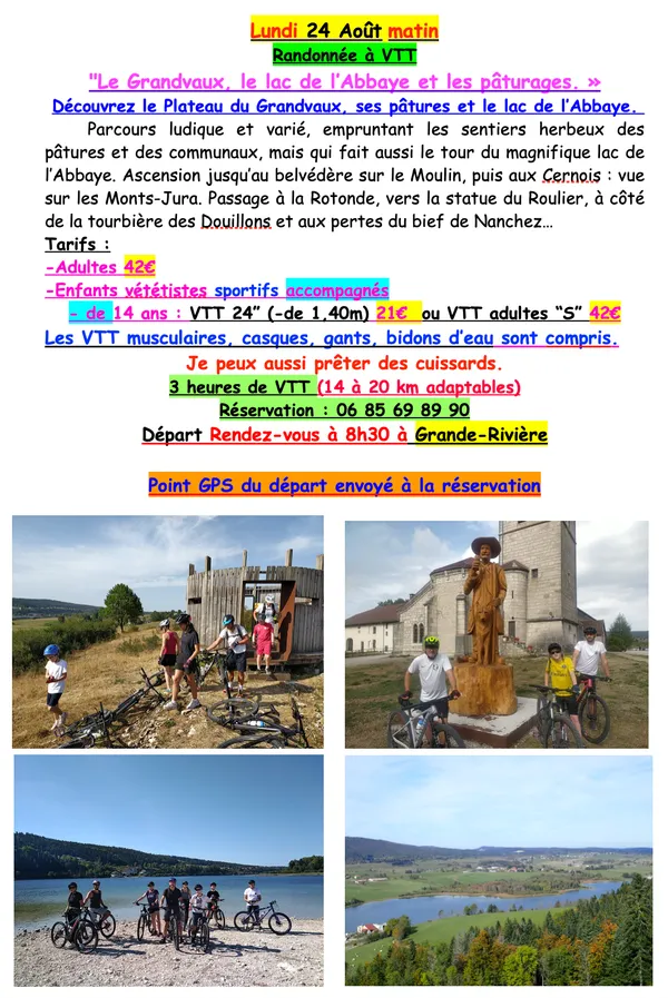 Rando VTT : le Grandvaux, lac de l'Abbaye et pâturages