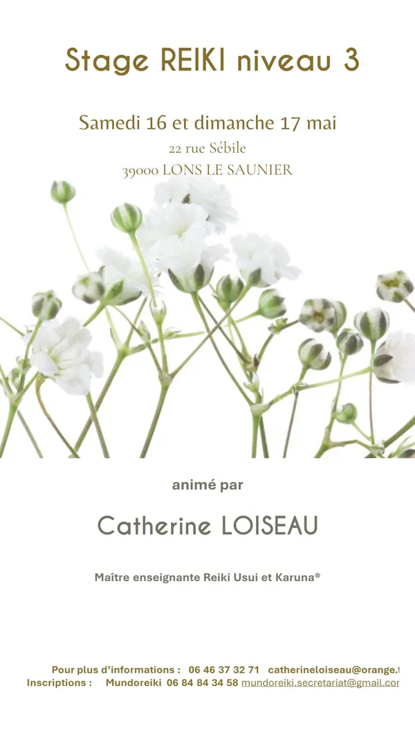 Stage Reiki niveau 3