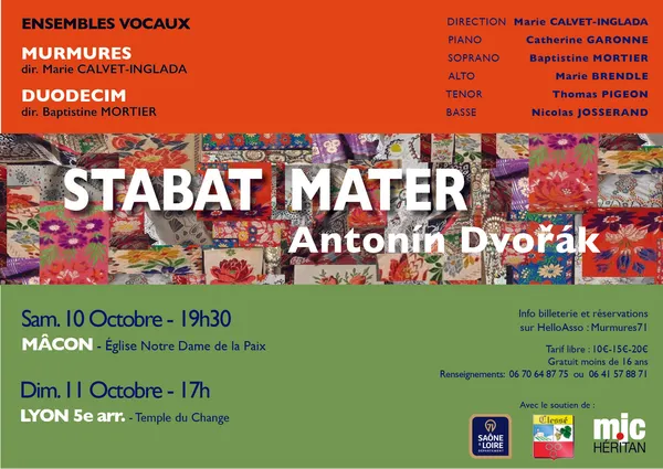 Concert Stabat Mater de Dvorak