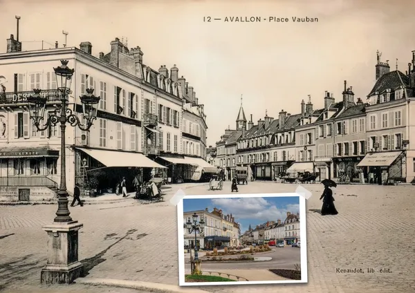 Cartes postales anciennes d' Avallon. Du cliché ancien au regard contemporain