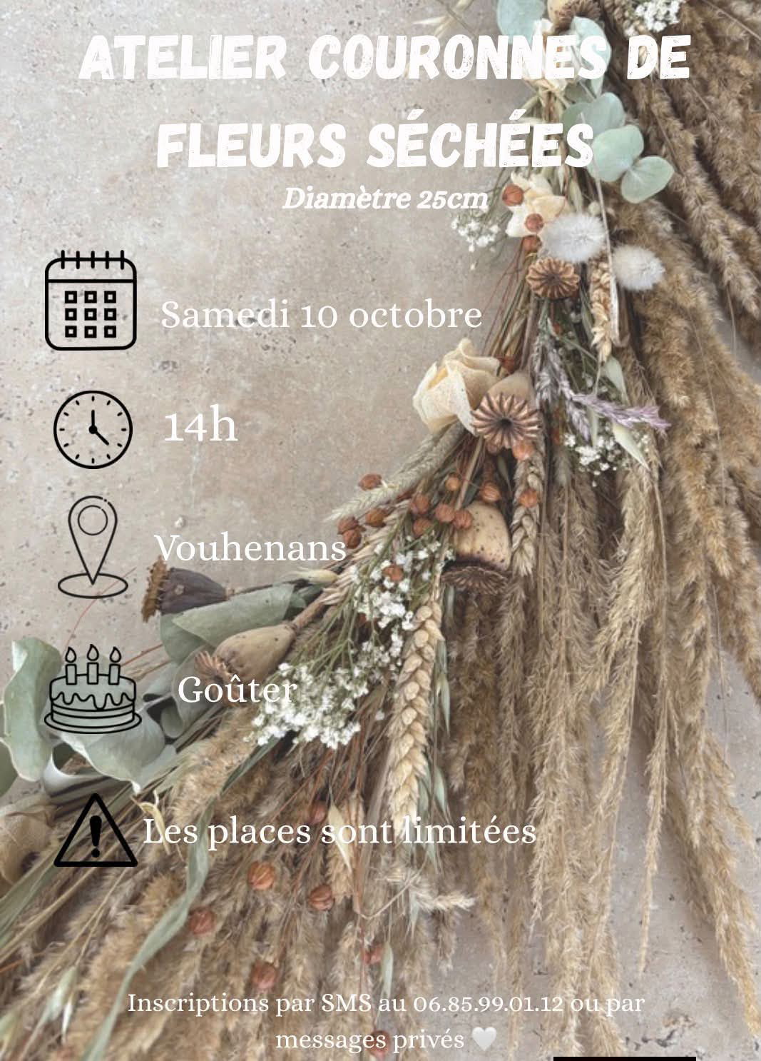 🌾 Atelier couronnes de fleurs séchées