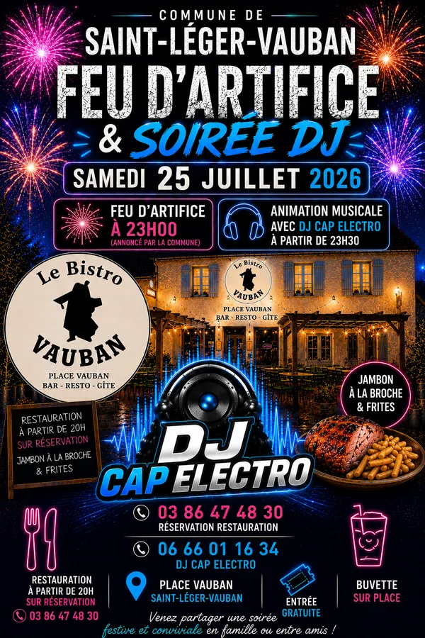 Feu d'artifice et soirée DJ au bistro Vauban !