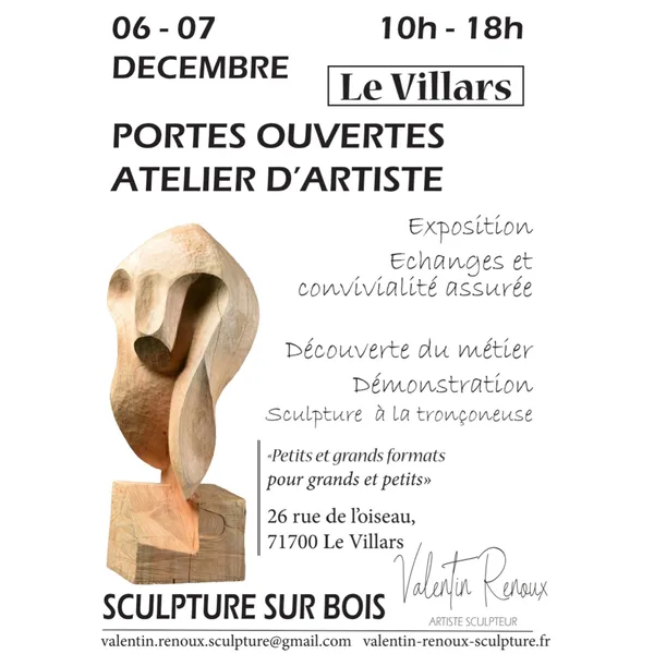 Portes ouvertes atelier Sculpteur sur bois