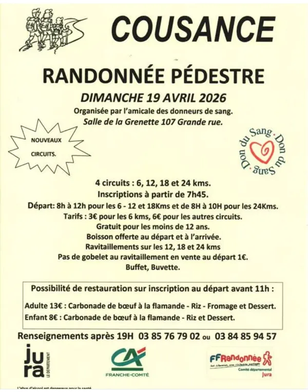 Randonnée pédestre des donneurs de sang