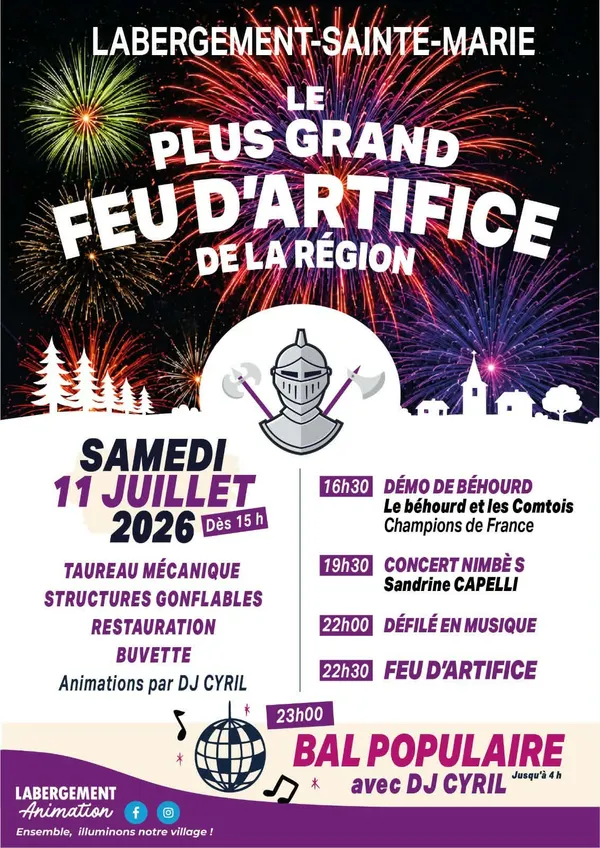 Fête nationale et feux d'artifices