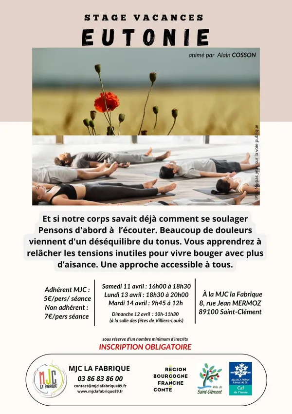 Stage vacances eutonie