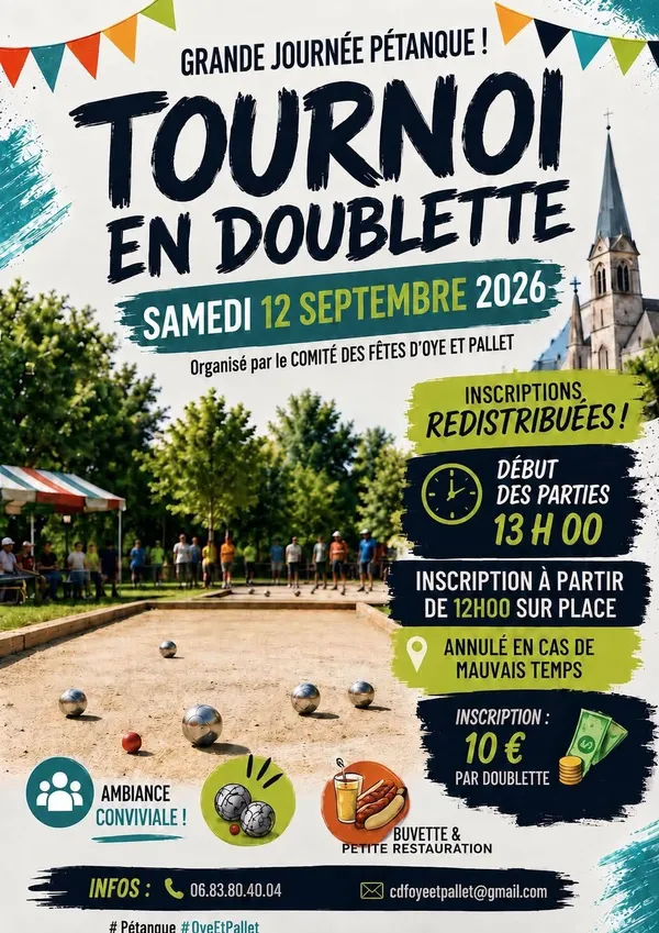 Grande journée pétanque - Tournoi en doublette