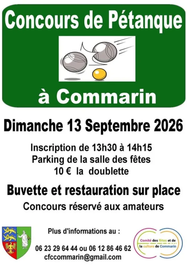 Concours de pétanque- Commarin