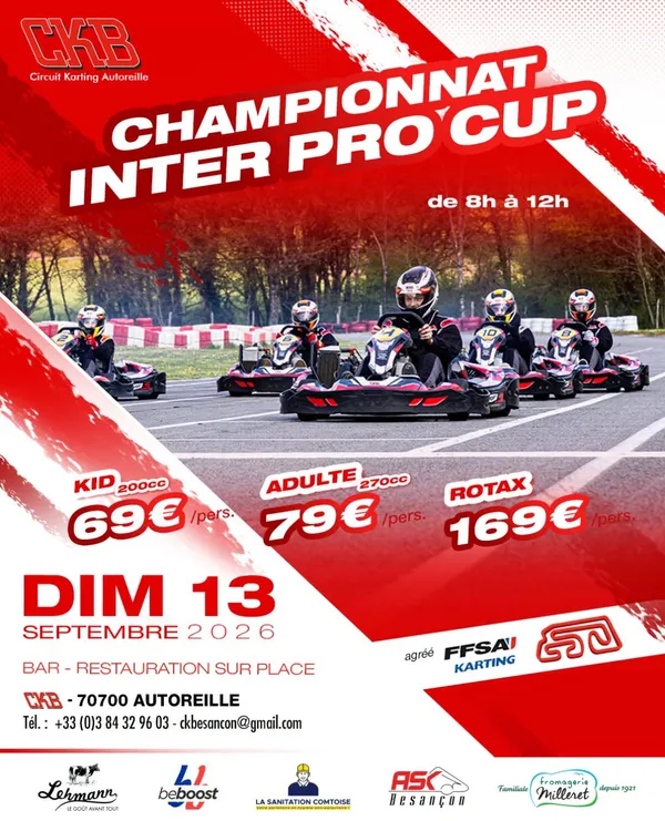 Championnat karting inter pro'cup à Autoreille