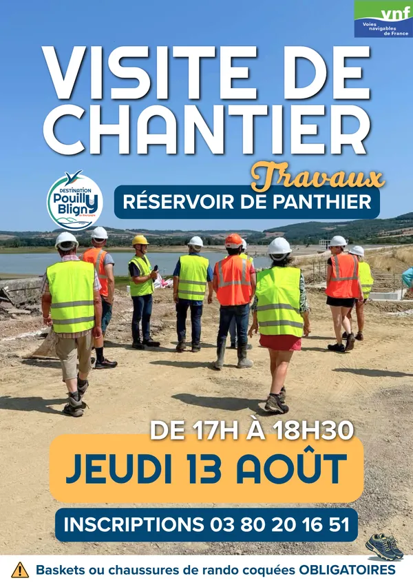 Visite de chantier au Réservoir de Panthier