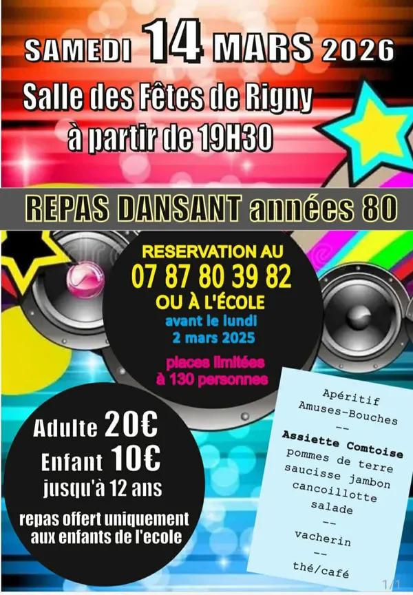 Repas dansant années 80