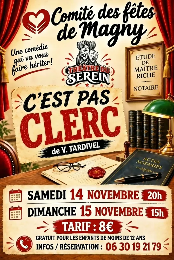 Soirée théâtre "c'est pas clerc"