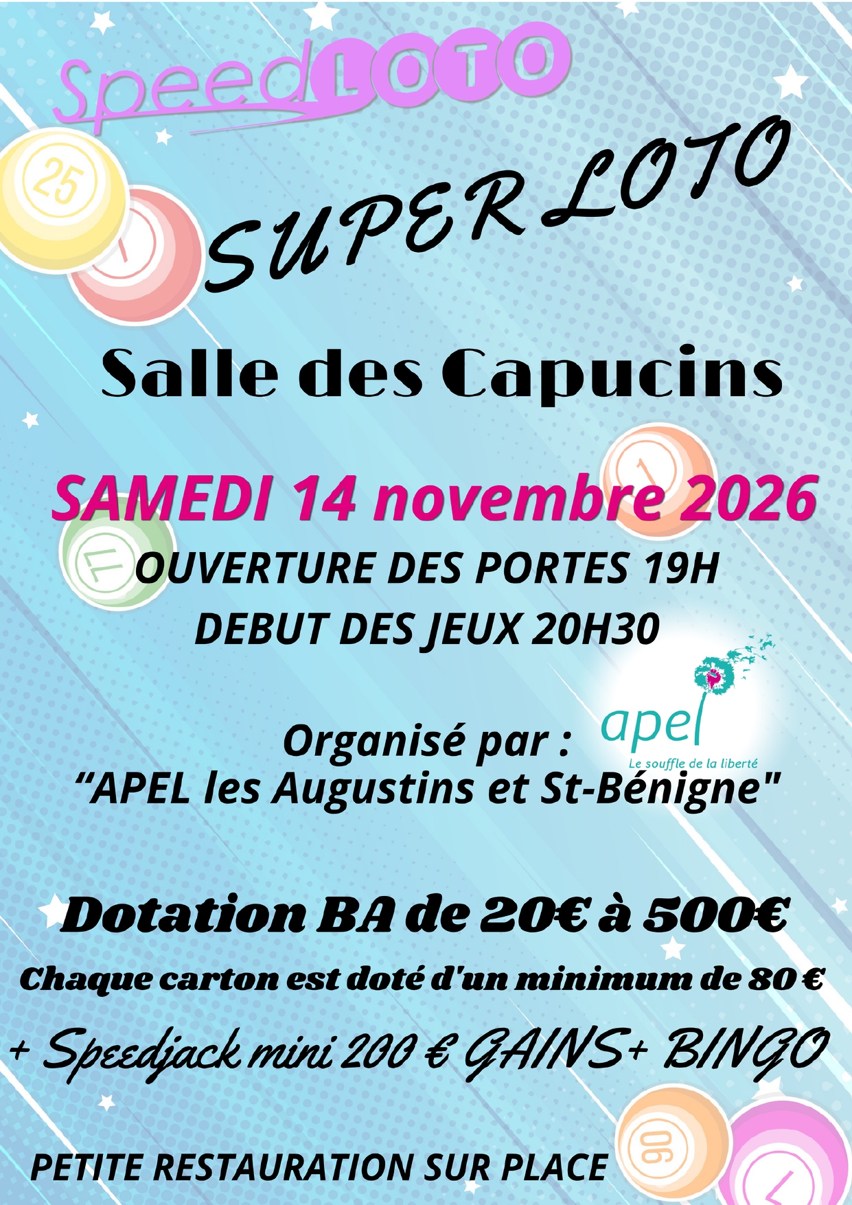 Loto APEL Les Augustins - Saint-Bénigne