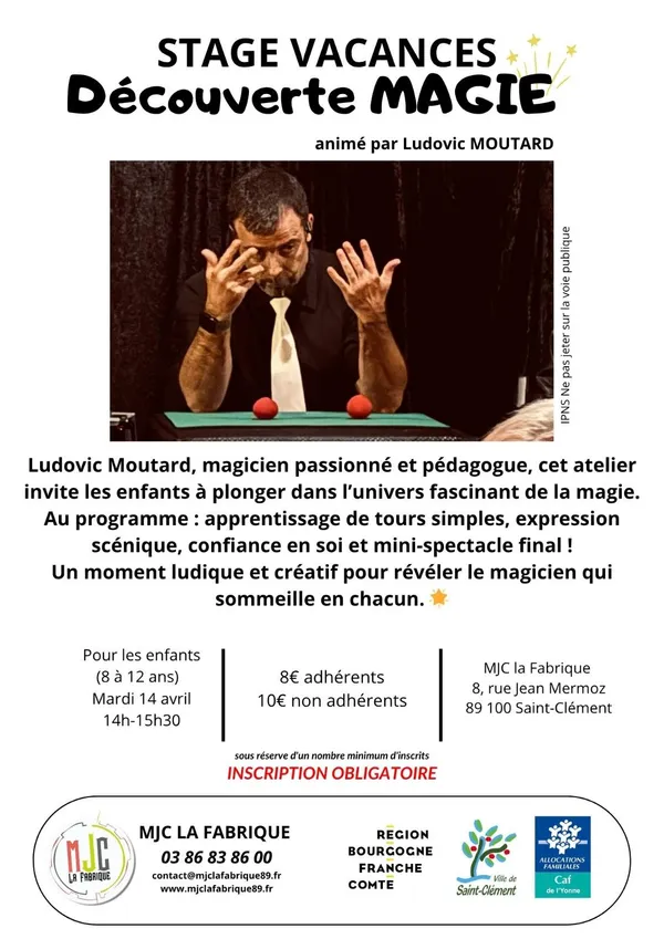 Stage vacances découverte de la magie