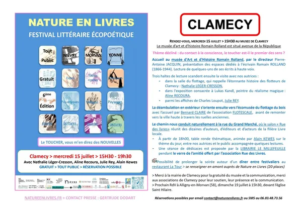 Nature en Livres Festival : Le toucher, vous m'en direz des nouvelles
