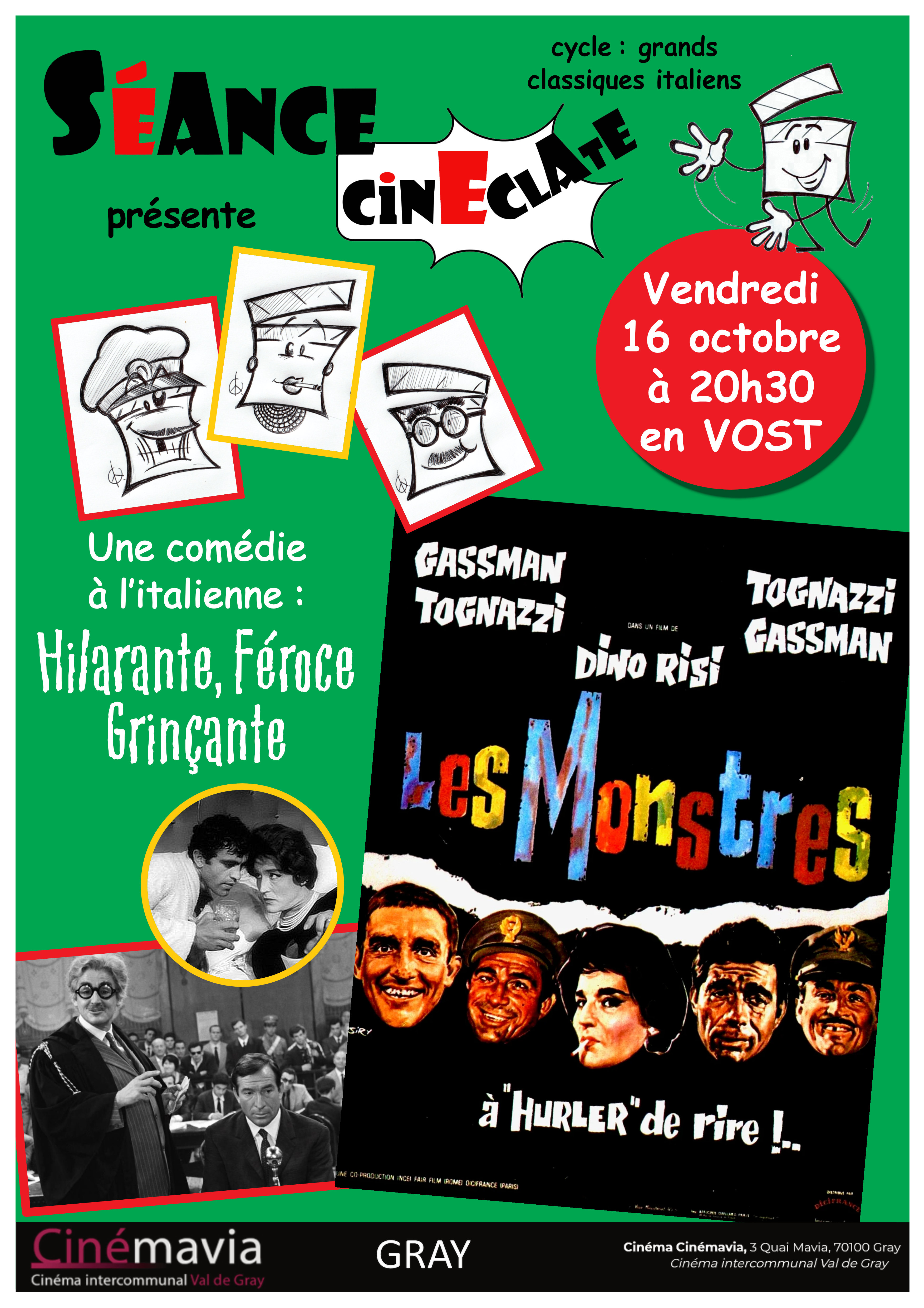 CinEclate présente le film "Les monstres" de Dino Risi