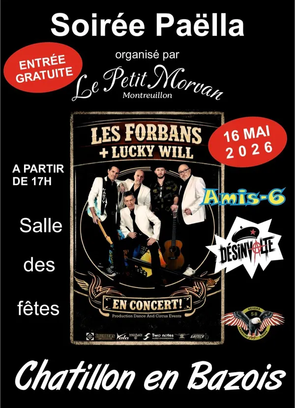 Concert "Les Forbans" + soirée paëlla