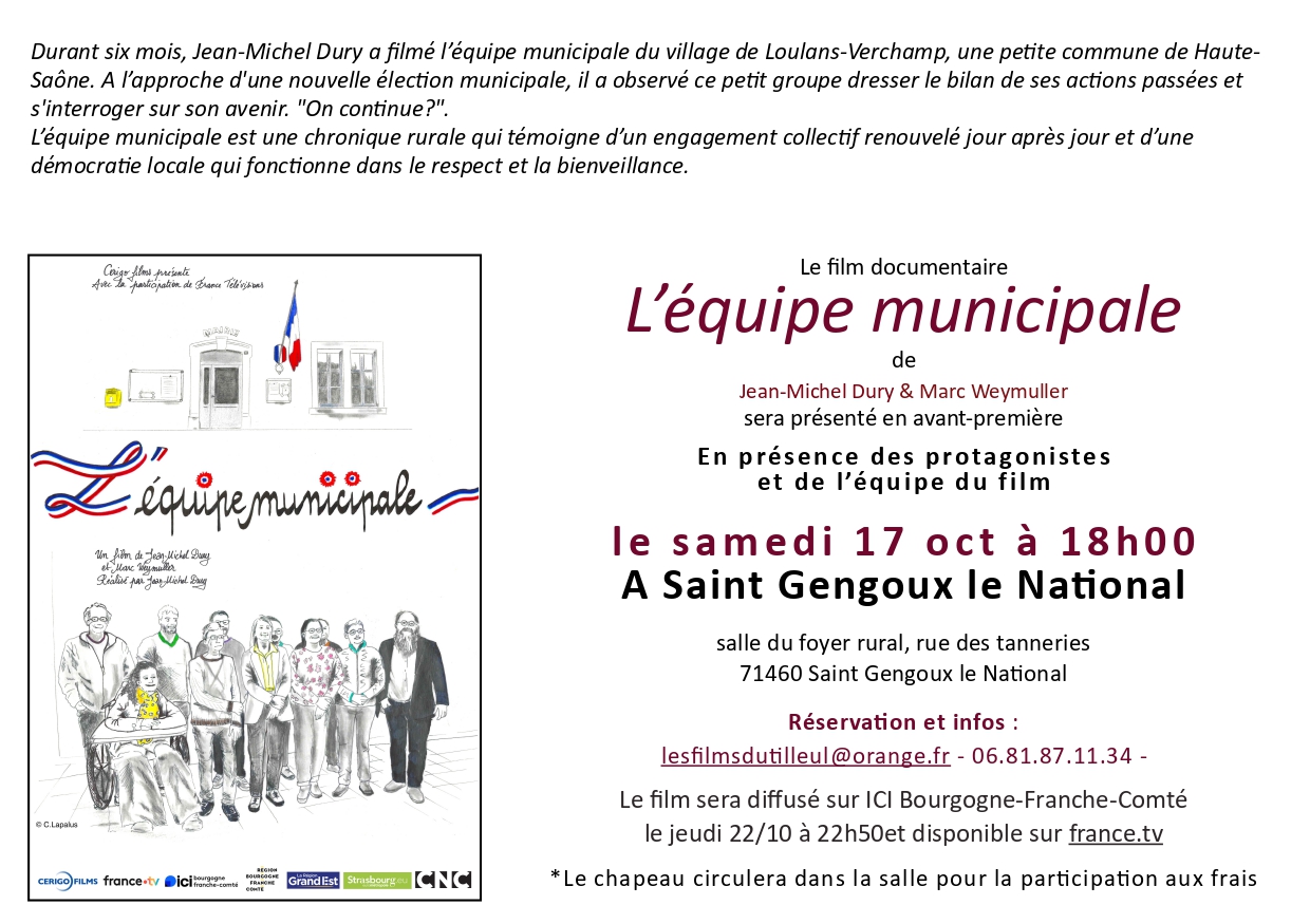 Avant première du film documentaire L'équipe municipale