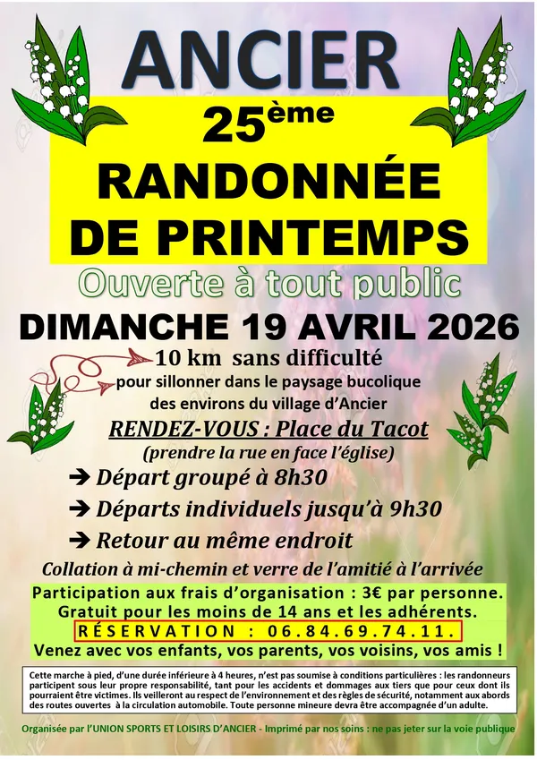 25ème Randonnée de printemps
