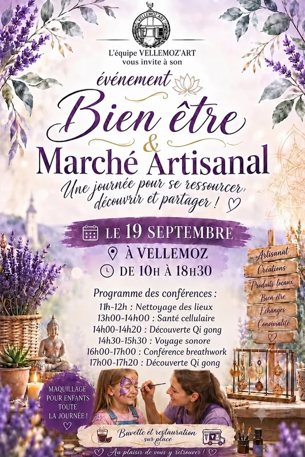 Bien-être et marché artisanal à Vellemoz