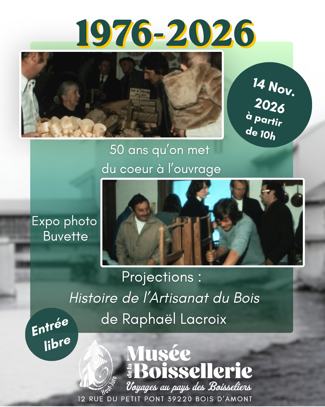 Variante courte : 50 ans déjà ! Le Musée fête l’expo fondatrice