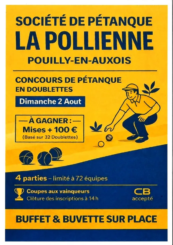 Concours de pétanque - Pouilly en Auxois