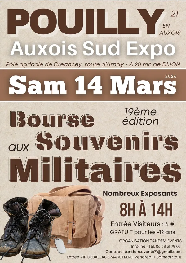 19eme Bourse aux souvenirs militaires -Pouilly en Auxois