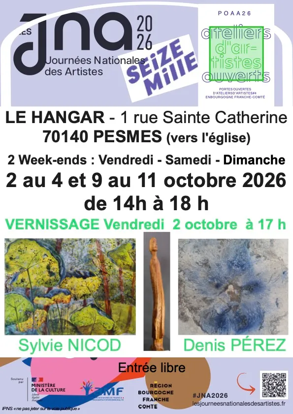Journée Nationale des artistes Seize Mille : Exposition de Denis Perez et Sylvie Nicod