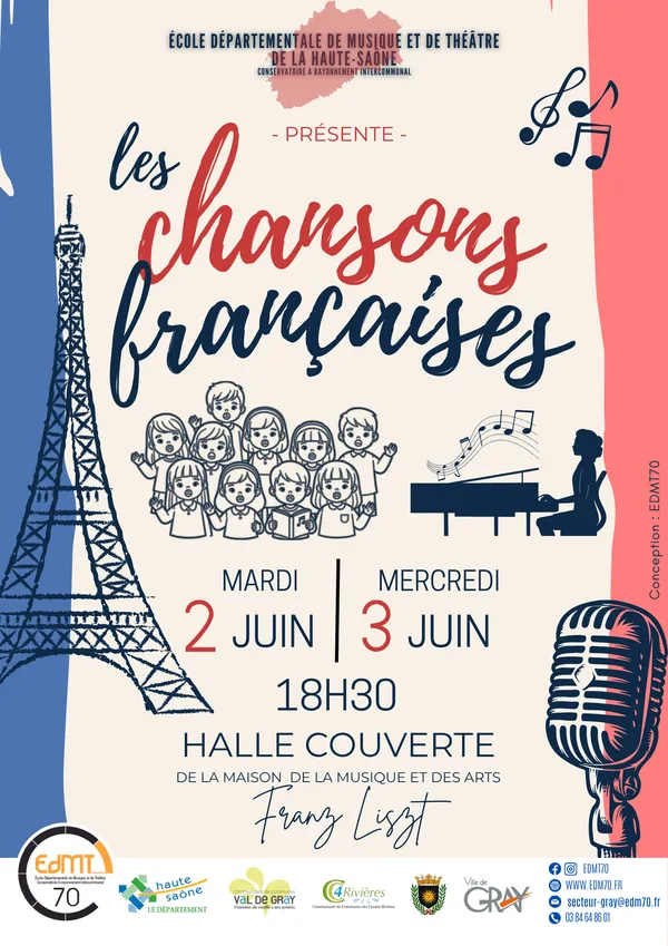 L'École Départementale de musique présente "Chansons Françaises"