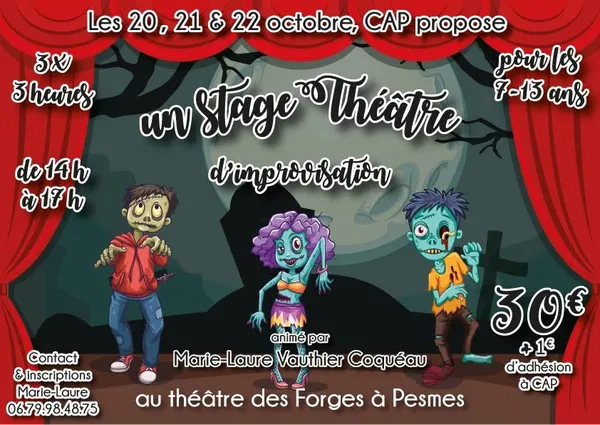 Atelier théâtre d'improvisation pour les 7-13 ans